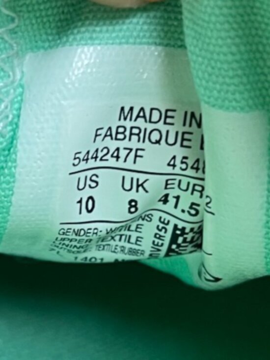 Converse Chuck Taylor All Star Womens Size 10 Green Athletic Shoes Sneakers - Picture 11 of 12